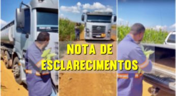 Fazendeiro emite nota de esclarecimento envolvendo gerente e caminhoneiro