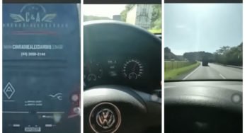 Ônibus da Dupla Conrado e Aleksandro é flagrado a 130 km/h minutos antes do acidente