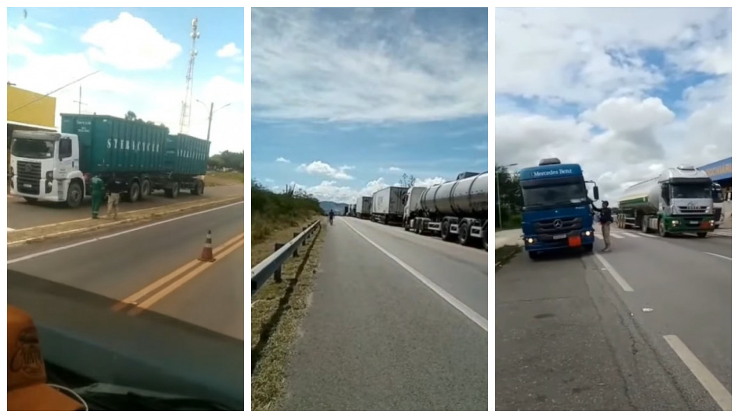 PRF fecha o cerco e multa diversos caminhoneiros desrespeitando a lei do descanso