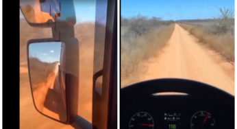 Caminhoneiro trafegou quase a 120km/h em estrada de chão