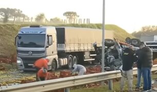 Acidente fatal entre caminhões na BR-116 deixa dois mortos