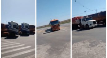 Caminhoneiro leva multa por excesso no eixo a apenas 10 quilômetros do destino da carga