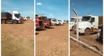 Caminhoneiro solta o verbo para gerente que colocou os motoristas para esperar carregamento do lado de fora