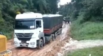 Caminhoneiros contam com o apoio da população para sobreviverem em meio a bloqueios no Pará