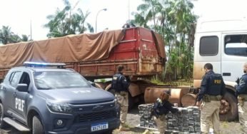 PRF encontra 50 milhões em cocaína na cabine de caminhão e motorista é preso