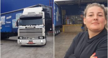 Caminhoneira mostra que é fera e boa de manobra e chama atenção