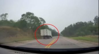 Caminhão é flagrado pela PRF invadindo a pista contrária na BR-392 em Caçapava do Sul