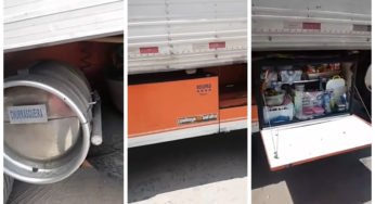 Caminhoneiro coloca churrasqueira e guarda roupa em caminhão