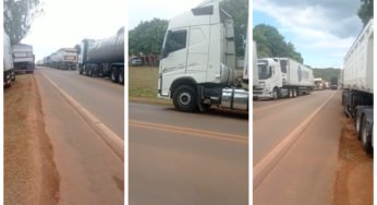 Caminhoneiros sofrem com interdição de indígenas na BR-226