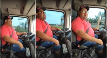 Caminhoneiro surpreende ao soltar a voz