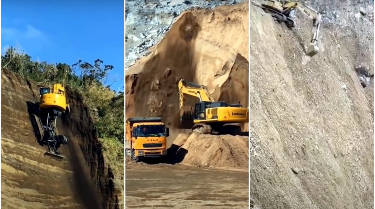 Vídeo mostra escavações sendo realizadas de forma inacreditável