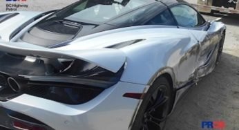 Caminhão atinge McLaren que estava em ponto cego do veículo e ganha grande prejuízo