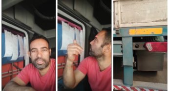Caminhoneiro solta o verbo contra PRF após ser multado por faixa refletiva traseira