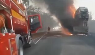 Caminhoneiros acusam uso do farol no período diurno como causa de incêndios em veículos