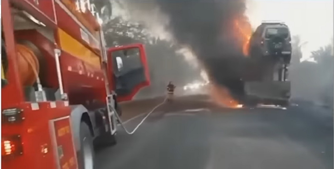 Caminhoneiros acusam uso do farol no período diurno como causa de incêndios em veículos