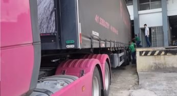 Caminhoneira Daiane faz manobra difícil em rua estreita