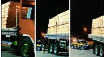 PRF flagra caminhão arqueado e apreende o veículo