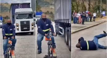 Caminhoneiros são colocados na pele de ciclistas