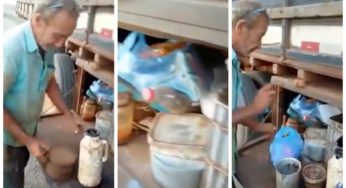 Caminhoneiro Capitão Sujeira mostra sua caixa cozinha