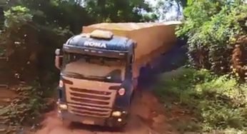 Caminhoneiro manda áudio chorando para o patrão após estragar pneu de caminhão por erro do GPS