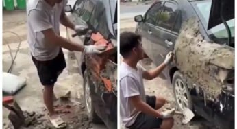 Homem reboca lataria de carro e resultado final ficou impressionante