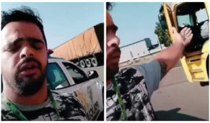 Motorista que debocha da polícia militar, mas volta atrás e faz vídeo