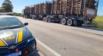 PRF flagra carreta com 22 toneladas de excesso de peso 