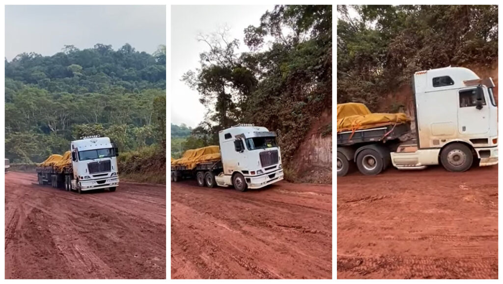 Caminhão internacional mostra sua força em arrancada