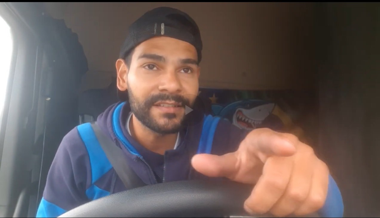 Caminhoneiro revoltado por não ter valor grava vídeo