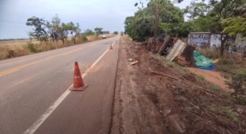 Falta de acostamento pode ter provocado acidente na MT 130