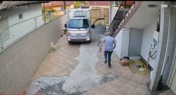 Motorista leva um baita susto ao deixar caminhão desengatado