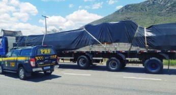 PRF apreende caminhão com irregularidade no chassi em uma fiscalização na Bahia