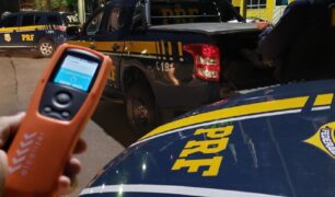 PRF flagra caminhoneiro em zigue-zague e multa em R$ 2.934,70 o motorista