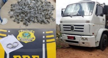 PRF recupera caminhão roubado, apreende drogas e prende acusado de homicídio em Natal