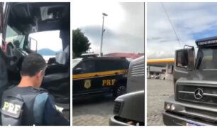 Policial Rodoviária Federal novamente humilhando caminhoneiro
