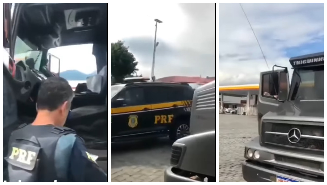 Policial Rodoviária Federal novamente humilhando caminhoneiro