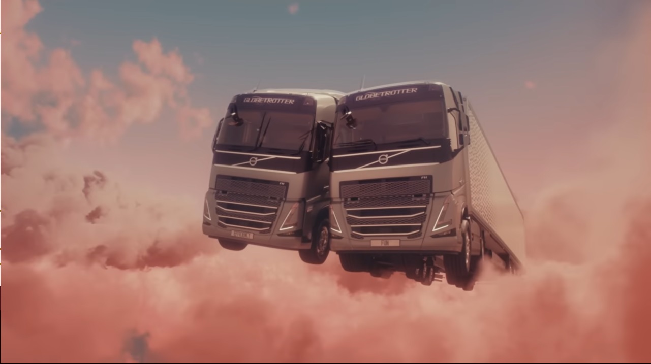 Propaganda da Volvo transforma caminhões em uma história de amor