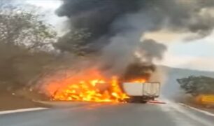 Tragédia: Dois caminhoneiros morreram carbonizados após colisão