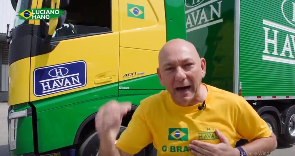 Dono da Havan chama os caminhoneiros para votar em Bolsonaro