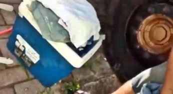 Veja onde a mulher do caminhoneiro colocou as roupas de viagem