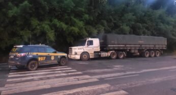 PRF consegue recuperar caminhão roubado na BR- 267