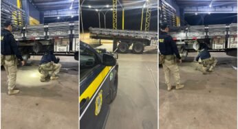 PRF flagra caminhão arqueado e alerta para os riscos da alteração na suspensão do caminhão