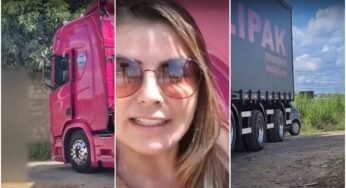 Preconceito ou falta de noção ?: Motorista interrompe manobra de caminhoneira