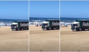 Caminhão na praia