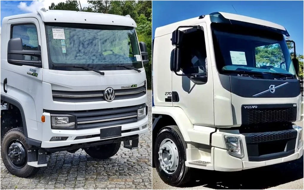 Caminhão Volvo e Volks