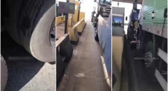 Caminhoneiro soltou o verbo em pedágio que tentou cobrar por eixos elevados