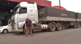 Conheça o Sr. Osnil, com 82 anos, e há 63 dirige um bitrem graneleiro.