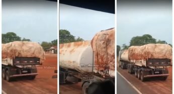 Carreta mista flagrada em rodovia chama atenção de motoristas
