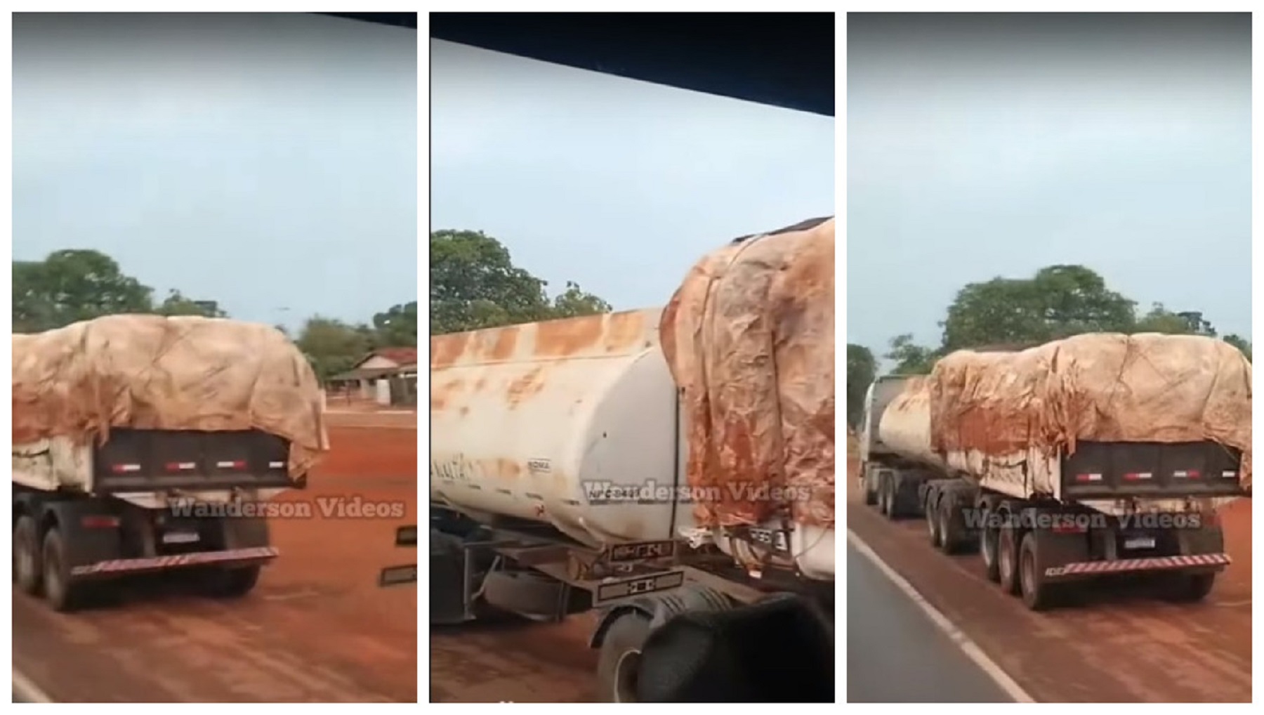 Carreta mista flagrada em rodovia chama atenção de motoristas