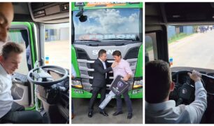Governador testa primeiro Scania movido a gás em Mato Grosso